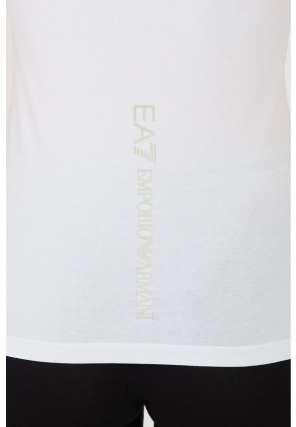 EA7 Emporio Armani - EA7 Biały damski t-shirt, Rozmiar XS. Kolor: biały