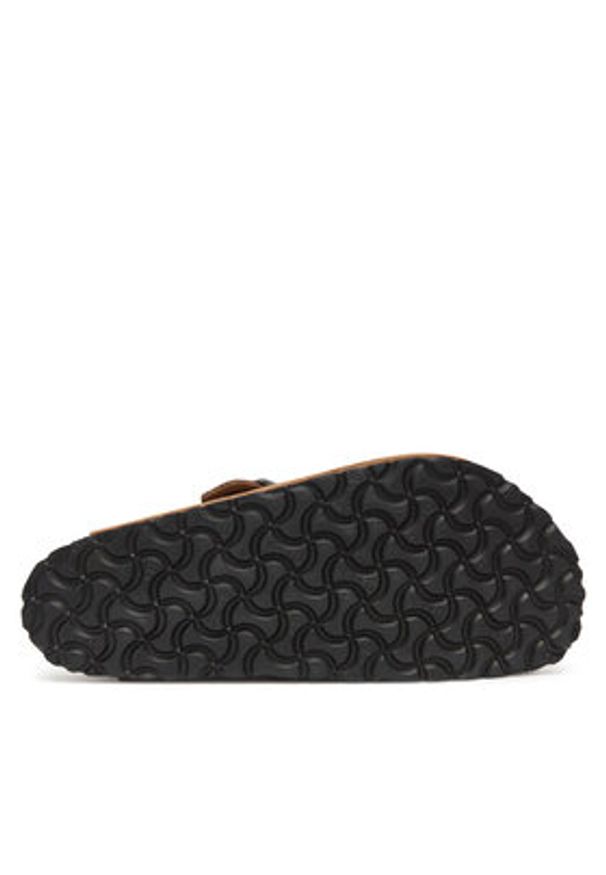 Birkenstock Klapki Boston Sfb 1030814 Brązowy. Kolor: brązowy. Materiał: skóra, zamsz