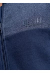 Big-Star - Bluza męska ze stójką granatowa Joe 403. Okazja: na co dzień. Typ kołnierza: kołnierzyk stójkowy. Kolor: niebieski. Materiał: jeans, bawełna. Wzór: melanż, nadruk, aplikacja. Sezon: jesień, zima. Styl: casual, klasyczny #2