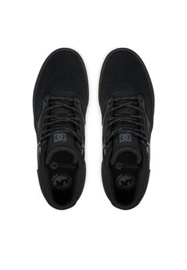 DC Sneakersy Kalis Vulc Mid Wnt ADYS300744-BB2 Czarny. Kolor: czarny. Materiał: skóra, zamsz