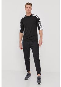 adidas Performance Spodnie GM0621 męskie kolor czarny gładkie. Okazja: na co dzień. Kolor: czarny. Materiał: dzianina. Wzór: gładki. Styl: casual #2