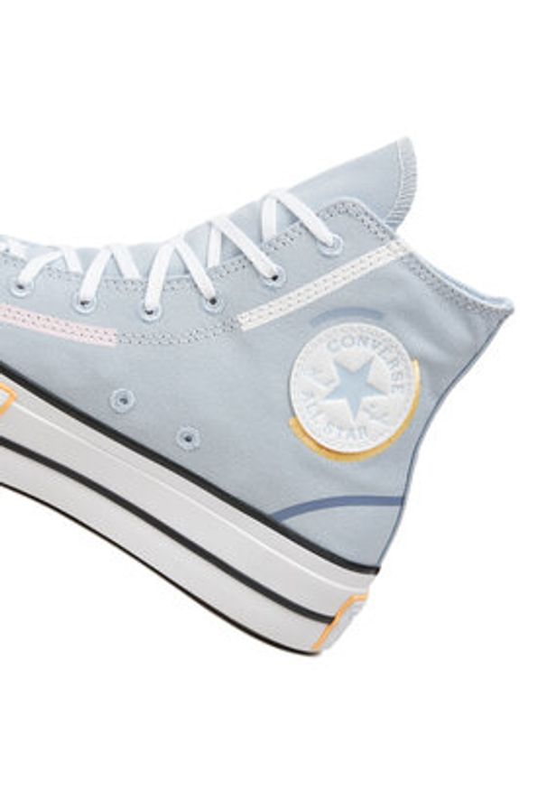 Converse Trampki Chuck Taylor All Star Lift Platform Color Pop Hi A07596C Niebieski. Kolor: niebieski. Materiał: materiał. Obcas: na platformie