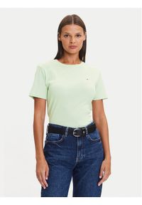 TOMMY HILFIGER - Tommy Hilfiger T-Shirt New Cody WW0WW40587 Zielony Slim Fit. Kolor: zielony. Materiał: bawełna #1