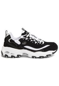 skechers - Skechers Sneakersy D'lites 52675/BKW Czarny. Kolor: czarny. Materiał: skóra