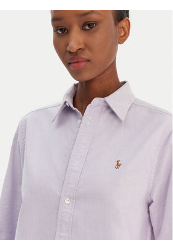 Polo Ralph Lauren Koszula 211970736506 Fioletowy Relaxed Fit. Typ kołnierza: polo. Kolor: fioletowy. Materiał: bawełna