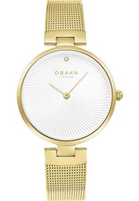 Zegarek OBAKU Zegarek damski Obaku Denmark V256LXGIMG złoty. Kolor: złoty #1