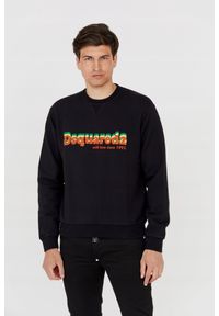 DSQUARED2 Czarna męska bluza cool fit, Rozmiar L. Kolor: czarny