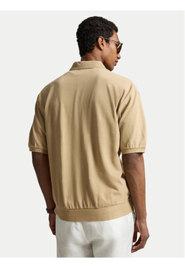 Polo Ralph Lauren Koszula 710B18514002 Beżowy Regular Fit. Typ kołnierza: polo. Kolor: beżowy. Materiał: bawełna