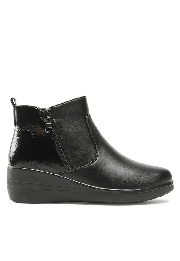 Clara Barson Botki LH21-1109-1 Czarny. Kolor: czarny. Materiał: skóra