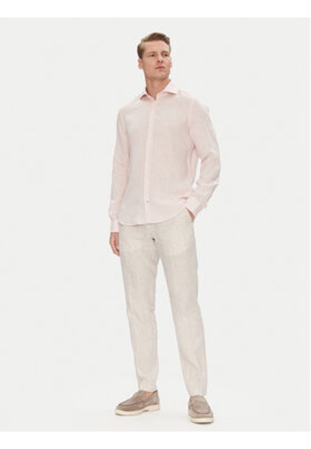 JOOP! Koszula 17 JSH-146Pai-W 30046075 Różowy Slim Fit. Kolor: różowy. Materiał: len