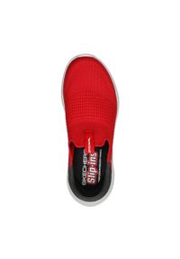 skechers - Buty sportowe Sneakersy dziewczęce, Slip-Ins Ultra Flex 3.0 - Smooth Step. Okazja: na co dzień. Kolor: czarny, czerwony, wielokolorowy. Sport: turystyka piesza