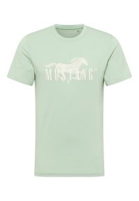 Mustang T-Shirt Austin 1016492 Zielony Regular Fit. Kolor: zielony. Materiał: bawełna