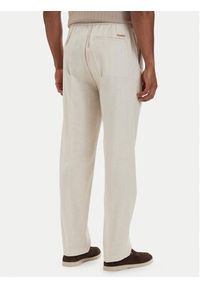 Calvin Klein Spodnie materiałowe LV04LF619G Beżowy jasny Straight Fit. Kolor: beżowy. Materiał: bawełna #5