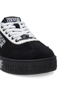 Versace Jeans Couture Sneakersy 78VA3SK6 Czarny. Kolor: czarny. Materiał: skóra, zamsz