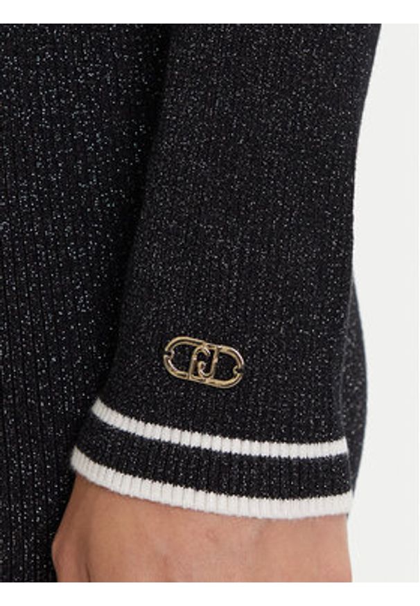 Liu Jo Sport Sukienka dzianinowa TF5028 MS49I Czarny Regular Fit. Kolor: czarny. Materiał: wiskoza, syntetyk. Typ sukienki: sportowe. Styl: sportowy