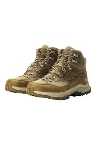 Buty trekkingowe męskie Jack Wolfskin Cyrox Texapore Mid. Zapięcie: sznurówki. Kolor: beżowy. Materiał: tkanina, skóra. Szerokość cholewki: normalna. Sport: turystyka piesza