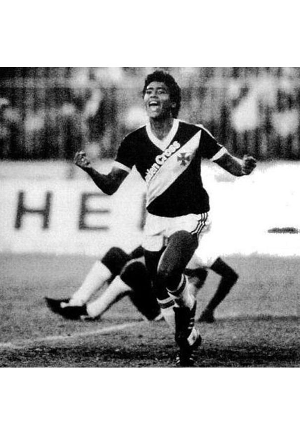 COPA FOOTBALL - Camisola de Futebol Retro Vasco da Gama 1985 Manga Curta. Kolor: czarny. Sport: piłka nożna