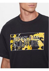 Versace Jeans Couture T-Shirt 75GAHE01 Czarny Regular Fit. Kolor: czarny. Materiał: bawełna #2