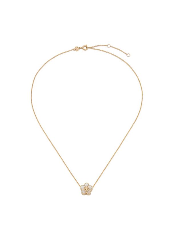 Tory Burch Naszyjnik Kira Flower 158996 Złoty. Materiał: metalowe. Kolor: złoty