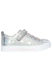 skechers - Buty Skechers Led Heather Charms Jr 314787L Gysl srebrny. Zapięcie: rzepy. Kolor: srebrny. Materiał: syntetyk, guma #5