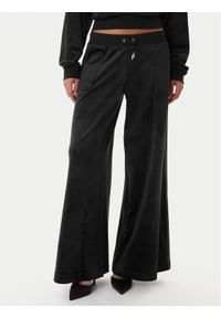 Juicy Couture Spodnie dresowe JCBBJ225803 Czarny Wide Leg. Kolor: czarny. Materiał: bawełna #1