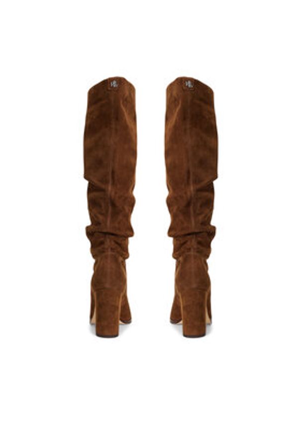 Lauren Ralph Lauren - LAUREN RALPH LAUREN Kozaki 802937807002 Brązowy. Kolor: brązowy. Materiał: zamsz, skóra