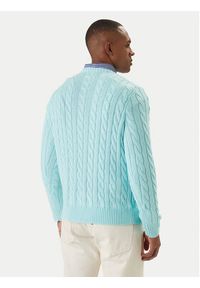 Polo Ralph Lauren Sweter 710775885547 Turkusowy Regular Fit. Typ kołnierza: polo. Kolor: turkusowy. Materiał: bawełna #8