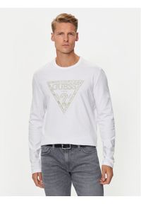 Guess Longsleeve M4YI27 K8FQ4 Biały Regular Fit. Kolor: biały. Materiał: bawełna. Długość rękawa: długi rękaw