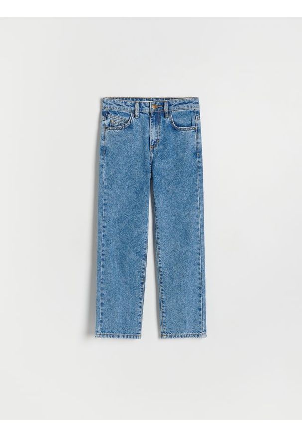 Reserved - Jeansy straight fit - niebieski. Kolor: niebieski