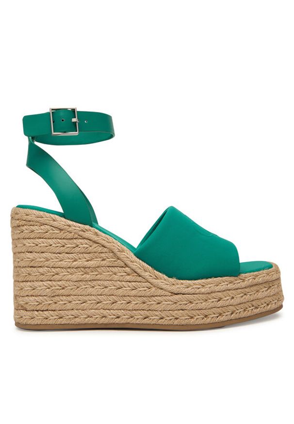 Calvin Klein Espadryle Wedge Espad 70 Neopr Mg HW0HW03014 Zielony. Kolor: zielony. Materiał: materiał