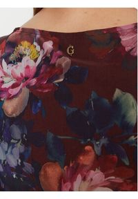 Guess Bluzka W5BP32 KCZC2 Kolorowy Slim Fit. Materiał: syntetyk. Wzór: kolorowy #5