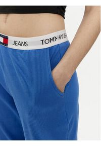 Tommy Jeans Spodnie dresowe UW0UW05154 Niebieski Regular Fit. Kolor: niebieski. Materiał: bawełna