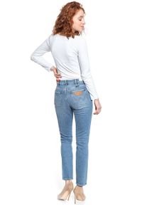 Wrangler - WRANGLER RETRO-SKINNY SPODNIE DAMSKIE VINTAGE NOISE W253WB058. Styl: retro, vintage #8