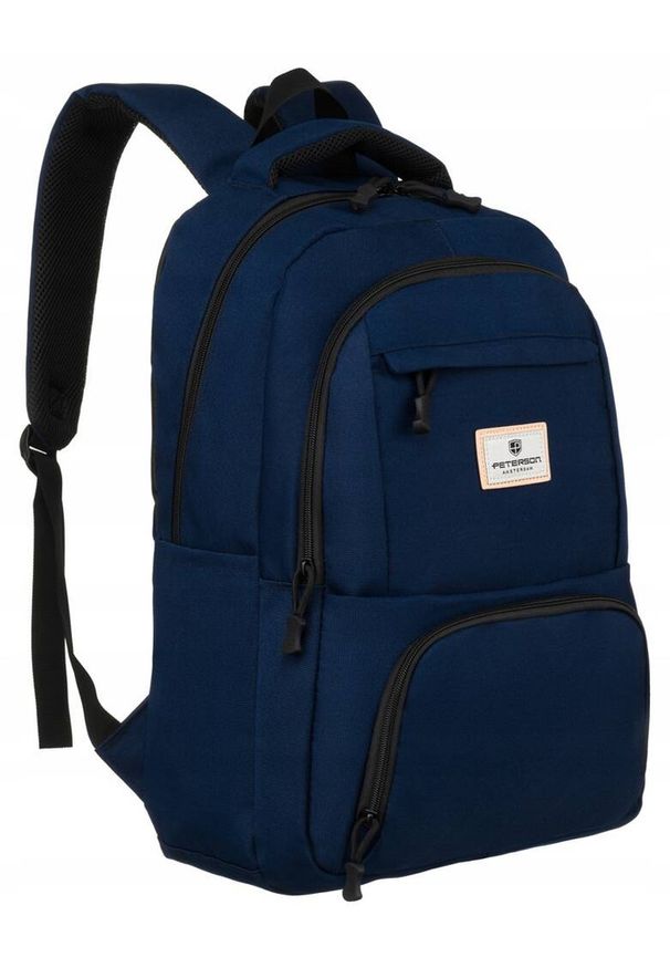 Plecak miejski Peterson PTN 77712 granatowy. Kolor: niebieski. Materiał: poliester. Styl: sportowy, casual