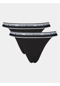 Emporio Armani Underwear Komplet 2 par stringów 164522 4R227 00020 Czarny. Kolor: czarny. Materiał: bawełna