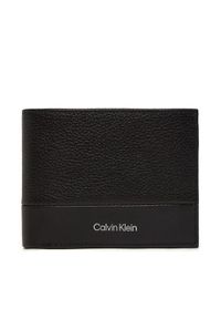 Calvin Klein Portfel męski K50K512314 Czarny. Kolor: czarny. Materiał: skóra