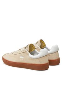 Lacoste Sneakersy Baseshot 7-48SFA0010 Beżowy. Kolor: beżowy. Materiał: zamsz, skóra #4