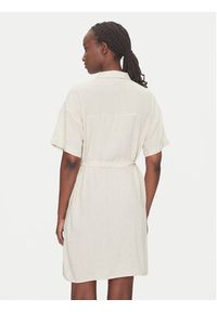 Vero Moda Sukienka koszulowa Thea 10333791 Beżowy Loose Fit. Kolor: beżowy. Materiał: len. Typ sukienki: koszulowe #5