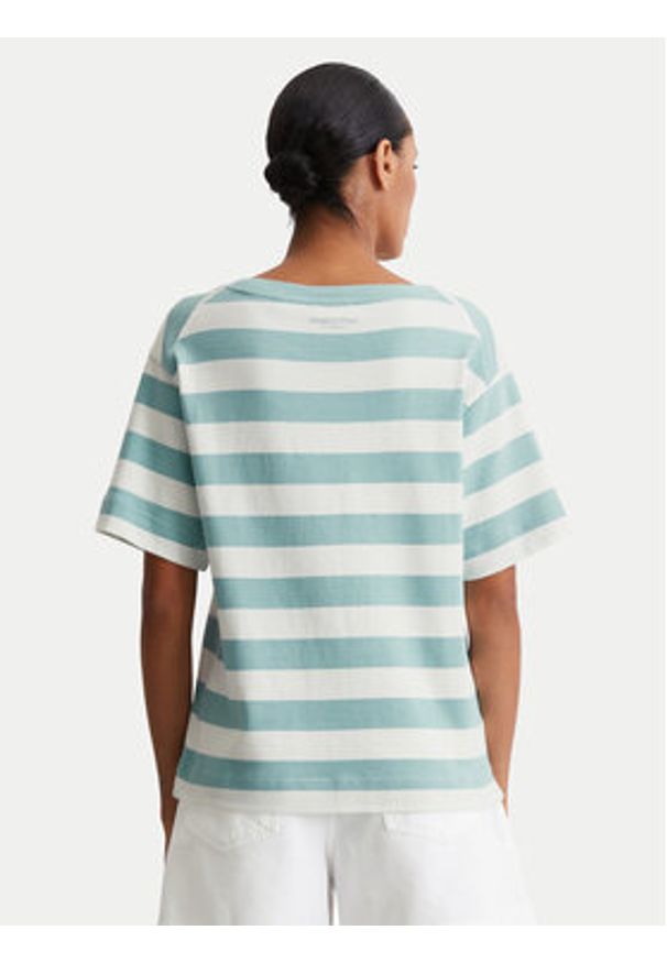 Marc O'Polo T-Shirt 516 2321 51241 Zielony Loose Fit. Typ kołnierza: polo. Kolor: zielony. Materiał: bawełna