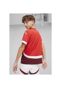 Puma - Młodzieżowa, domowa koszulka reprezentacji Szwajcarii w piłce nożnej 2024 PUMA. Kolor: czerwony. Sport: piłka nożna