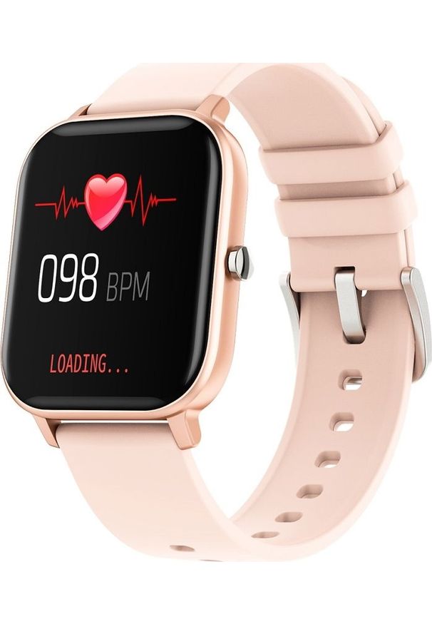 Różowy zegarek Maxcom smartwatch