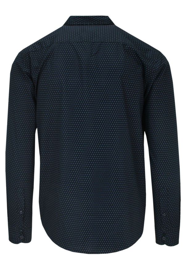 Pako Jeans - Koszula Casualowa, Granatowa z Kiszonką, Bawełniana, Długi Rękaw -PAKO JEANS. Okazja: na co dzień. Kolor: niebieski. Materiał: bawełna. Długość rękawa: długi rękaw. Długość: długie. Styl: casual