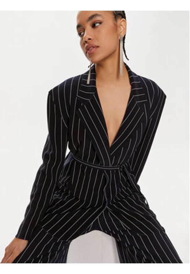 NORMA KAMALI Marynarka KK1244PL158642 Granatowy Oversize. Kolor: niebieski. Materiał: syntetyk