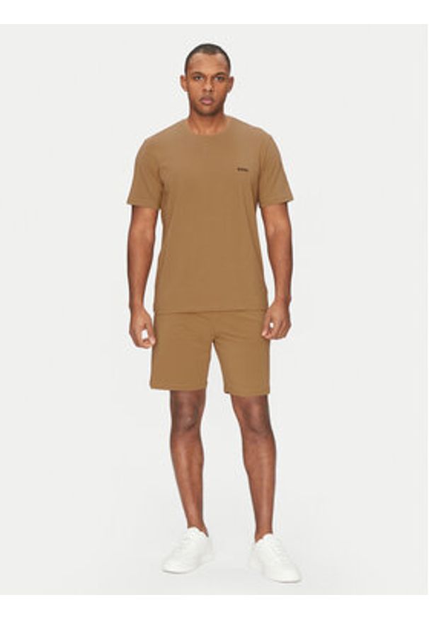 BOSS Szorty sportowe Mix&Match 50515314 Beżowy Regular Fit. Kolor: beżowy. Materiał: bawełna. Styl: sportowy