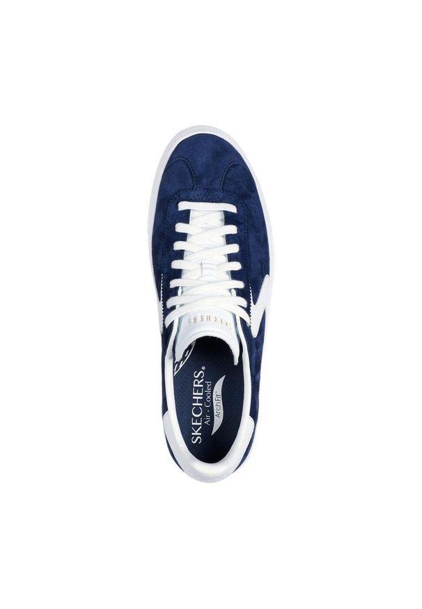 skechers - Męskie ARCH FIT LEGEND HAMOR Sneakersy Granatowy / Biały. Zapięcie: sznurówki. Kolor: biały, wielokolorowy, niebieski. Materiał: guma, materiał, skóra