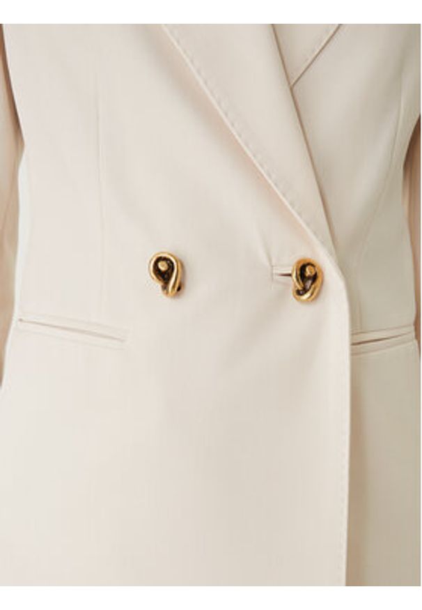 Marella Marynarka Tropico 2613041121 Biały Regular Fit. Kolor: biały. Materiał: wiskoza