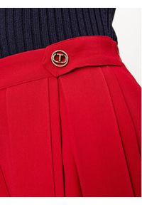 TwinSet - TWINSET Spodnie palazzo 242TT2172 Czerwony Wide Leg. Kolor: czerwony. Materiał: syntetyk