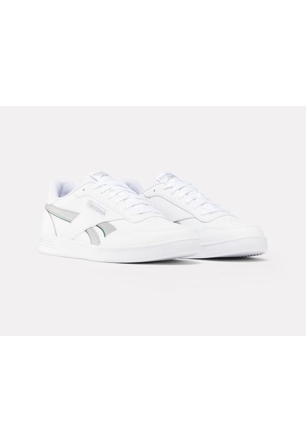 Buty na co dzień Reebok Court Advance. Okazja: na co dzień. Zapięcie: sznurówki. Kolor: biały. Materiał: skóra, syntetyk, materiał. Szerokość cholewki: normalna. Sport: turystyka piesza