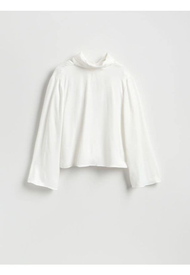 Reserved - Bluzka z wiskozy - złamana biel. Materiał: wiskoza