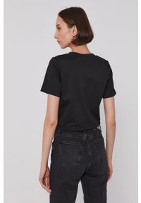 Calvin Klein Jeans T-shirt J20J217144.4890 damski kolor czarny. Okazja: na co dzień. Kolor: czarny. Materiał: dzianina. Wzór: nadruk. Styl: casual #4